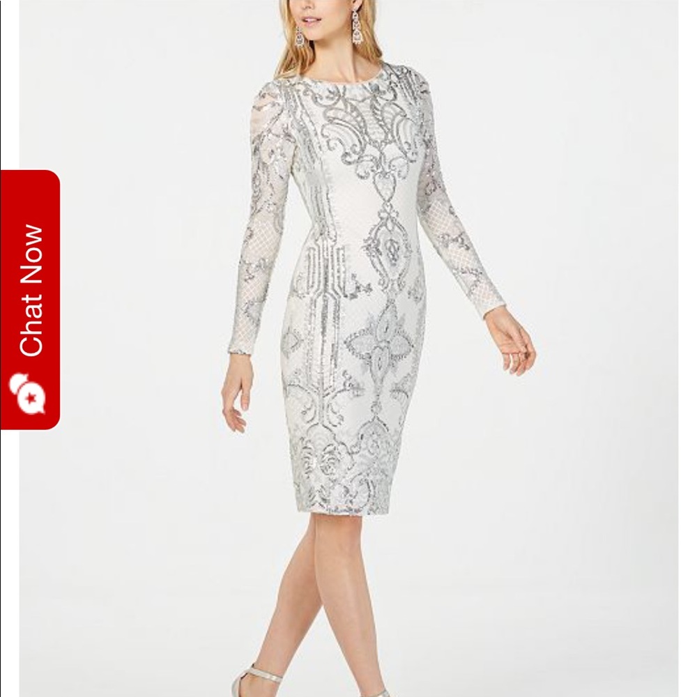 Brand new Betsy & Adam Placed Sequin Sheath Dress